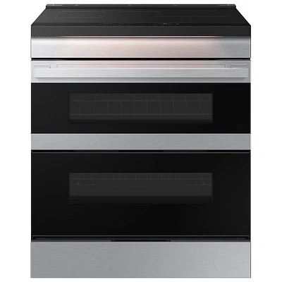 Samsung 30" 6.3 Cu. Ft. Double Oven Slide-In Induction Air Fry Range (NSI6DG9550SRAC) - Stainless Steel