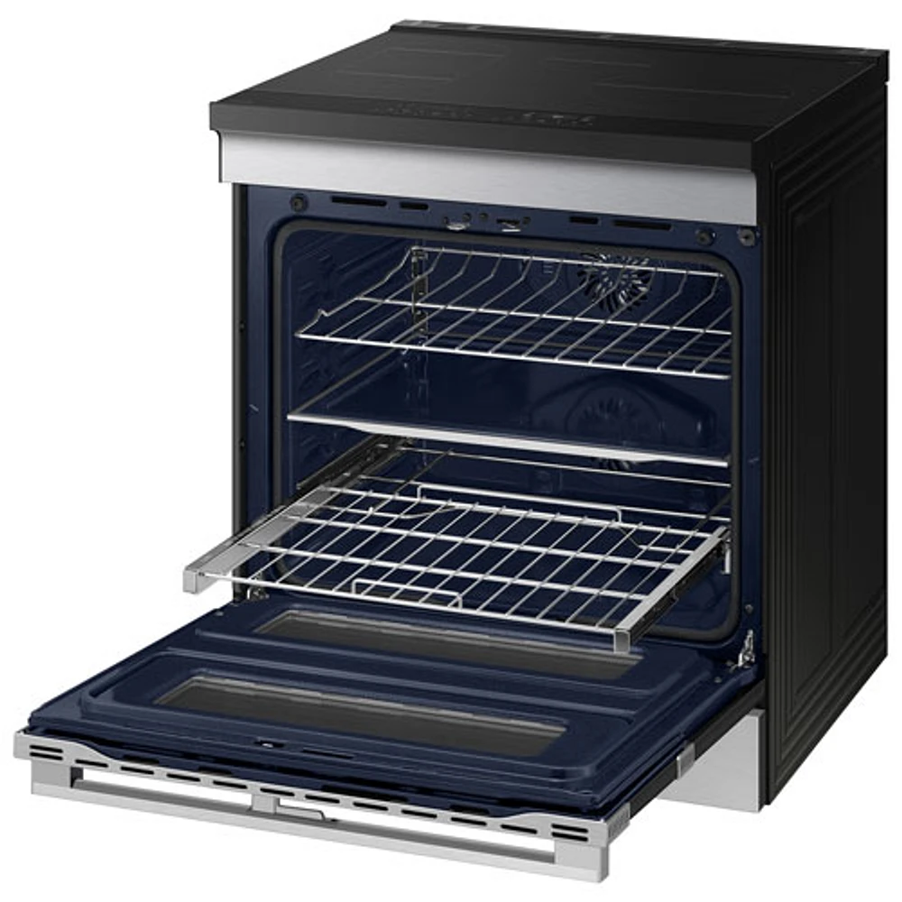 Samsung 30" 6.3 Cu. Ft. Double Oven Slide-In Induction Air Fry Range (NSI6DG9550SRAC) - Stainless Steel