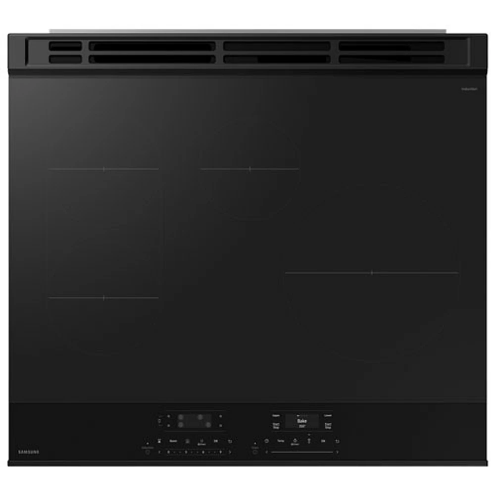 Samsung 30" 6.3 Cu. Ft. Double Oven Slide-In Induction Air Fry Range (NSI6DG9550SRAC) - Stainless Steel