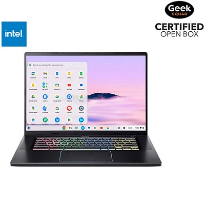 Boîte ouverte - Chromebook de jeu de 16 po d'Acer - Gris (Core 5120U d'Intel/SSD 512 Go/RAM 8 Go/ChromeOS)