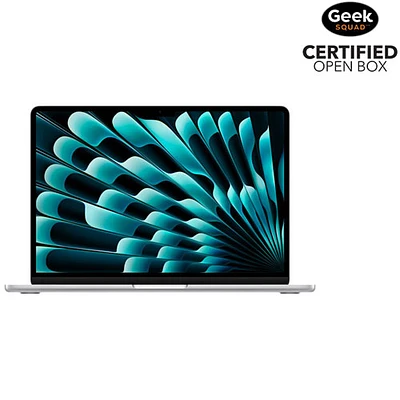 Open Box - Apple MacBook Air 13" w/ Touch ID (2024) - Silver (Apple M3 Chip / 512GB SSD / 8GB RAM) - English