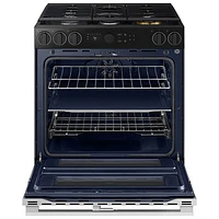 Samsung 30" Cu. Ft. Double Oven 5-Burner Slide-In Dual Fuel Air Fry Range (NSY6DG8550SRAC) - Stainless