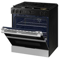 Cuisinière biénergie encastrable avec friture à air chaud à deux fours et 5 brûleurs 30 po de Samsung (NSY6DG8550SRAC) - Acier inoxydable