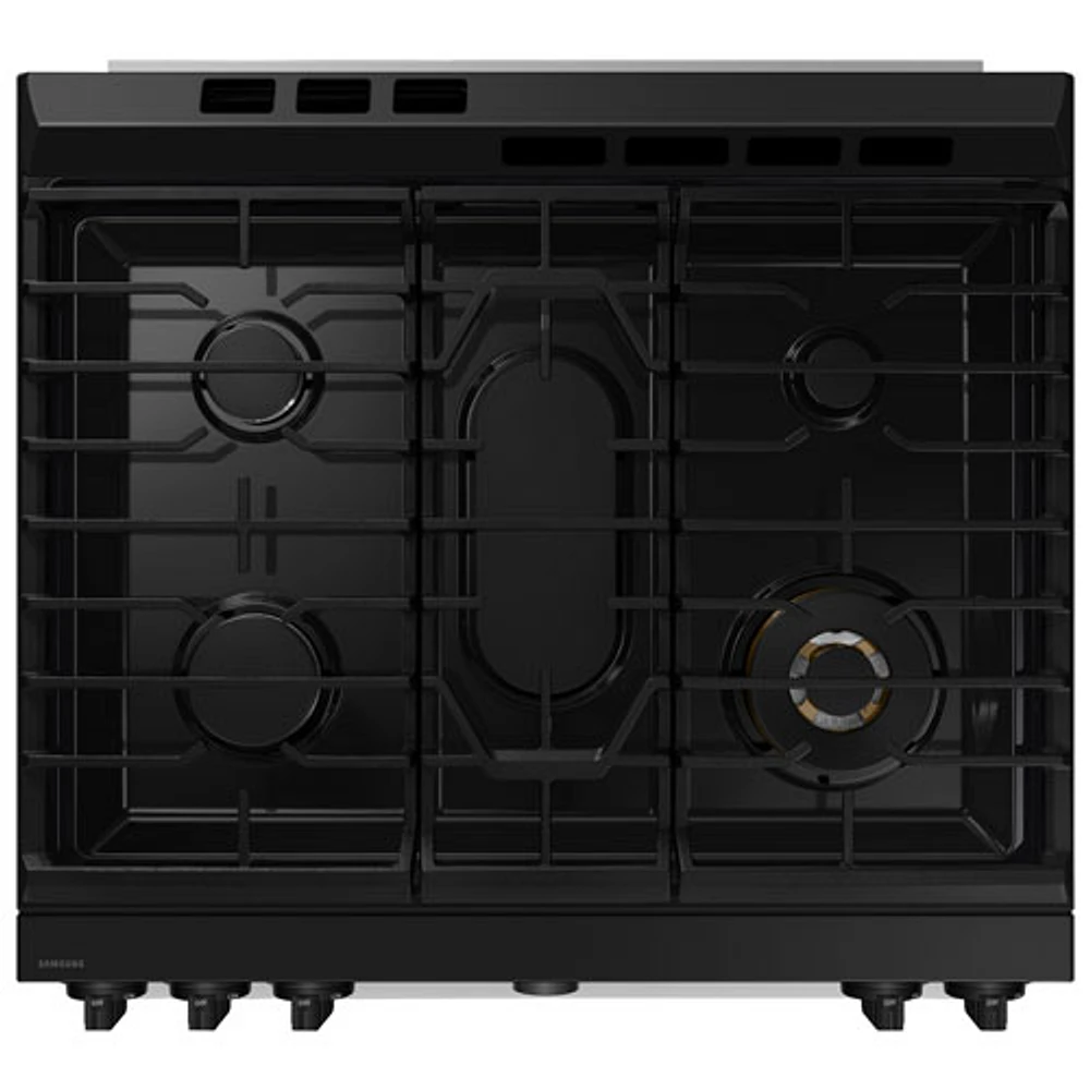 Cuisinière biénergie encastrable avec friture à air chaud à deux fours et 5 brûleurs 30 po de Samsung (NSY6DG8550SRAC) - Acier inoxydable