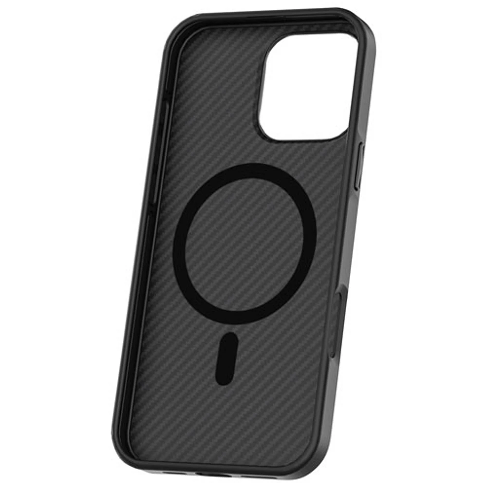 TUFF8 Carbon Fibre Fitted Hard Shell Case for iPhone 16 Pro Max - Black