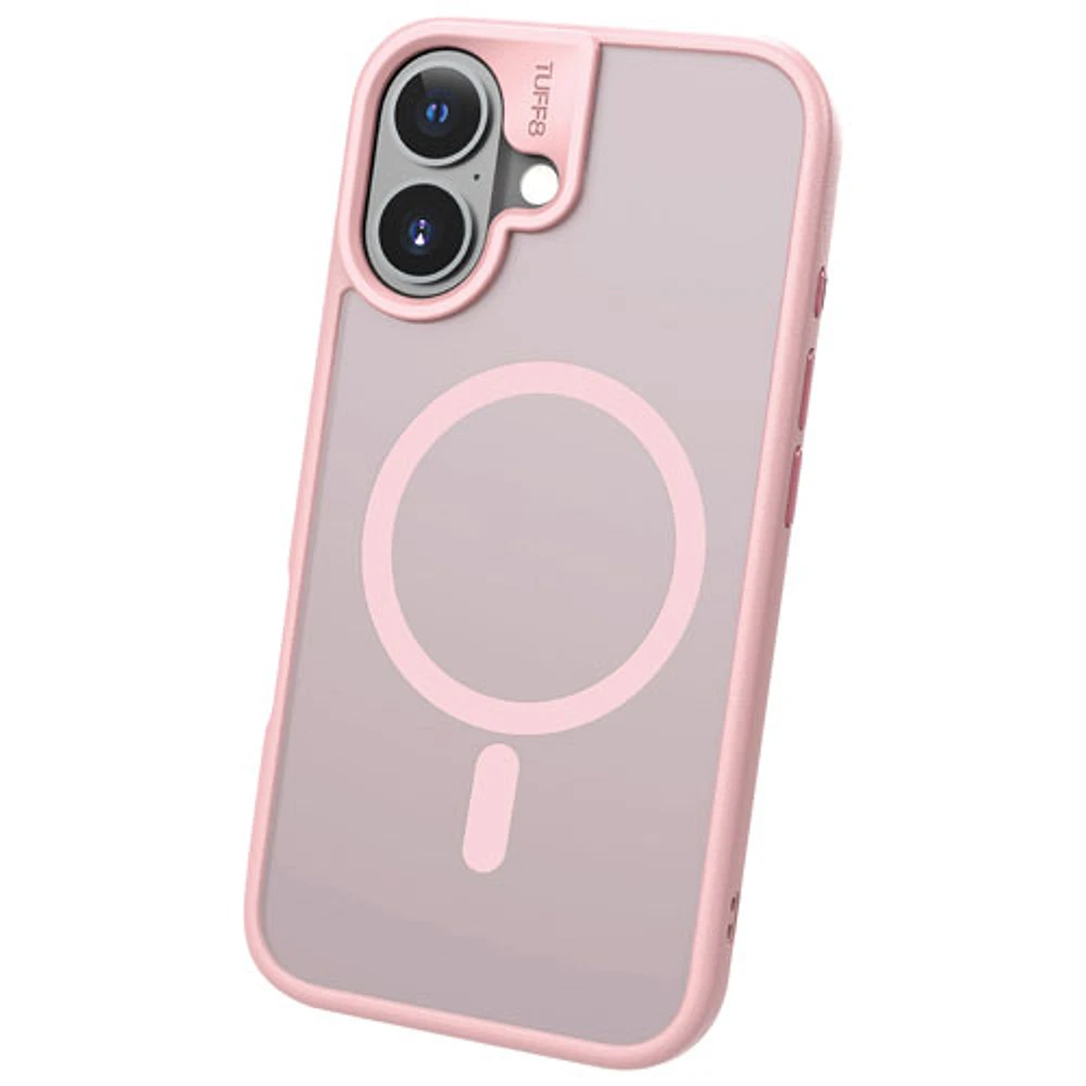 TUFF8 Glide Guard Fitted Hard Shell with Magsafe Case Case for iPhone 16 Plus - Pink