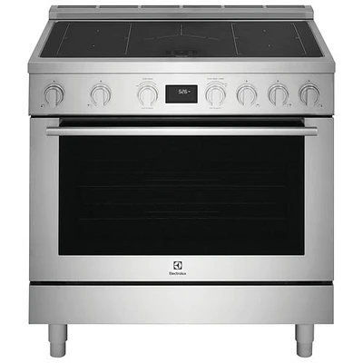 Cuisinière à induction autonome à 5 éléments avec convection véritable 4,4 pi³ 36 po d'Electrolux (ECFI3668AS) - Inox