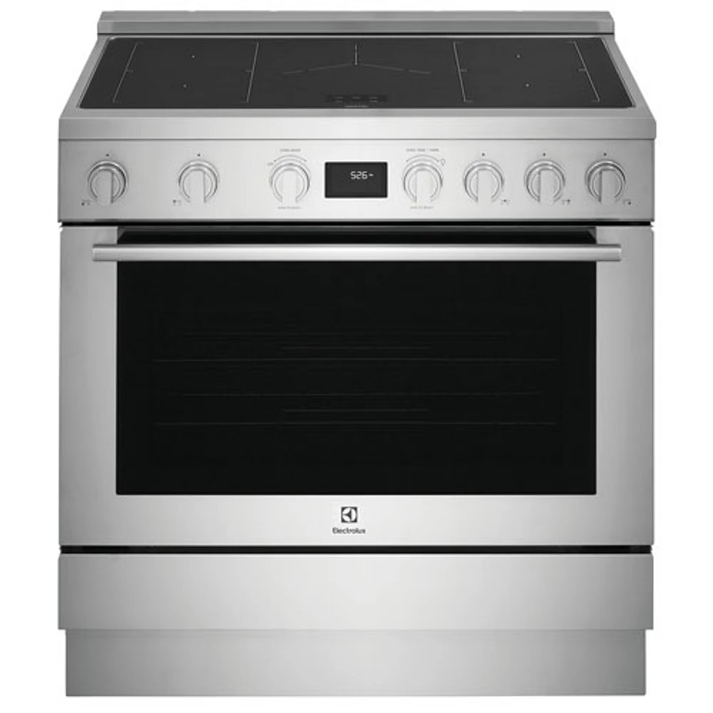 Cuisinière à induction autonome à 5 éléments avec convection véritable 4,4 pi³ 36 po d'Electrolux (ECFI3668AS) - Inox