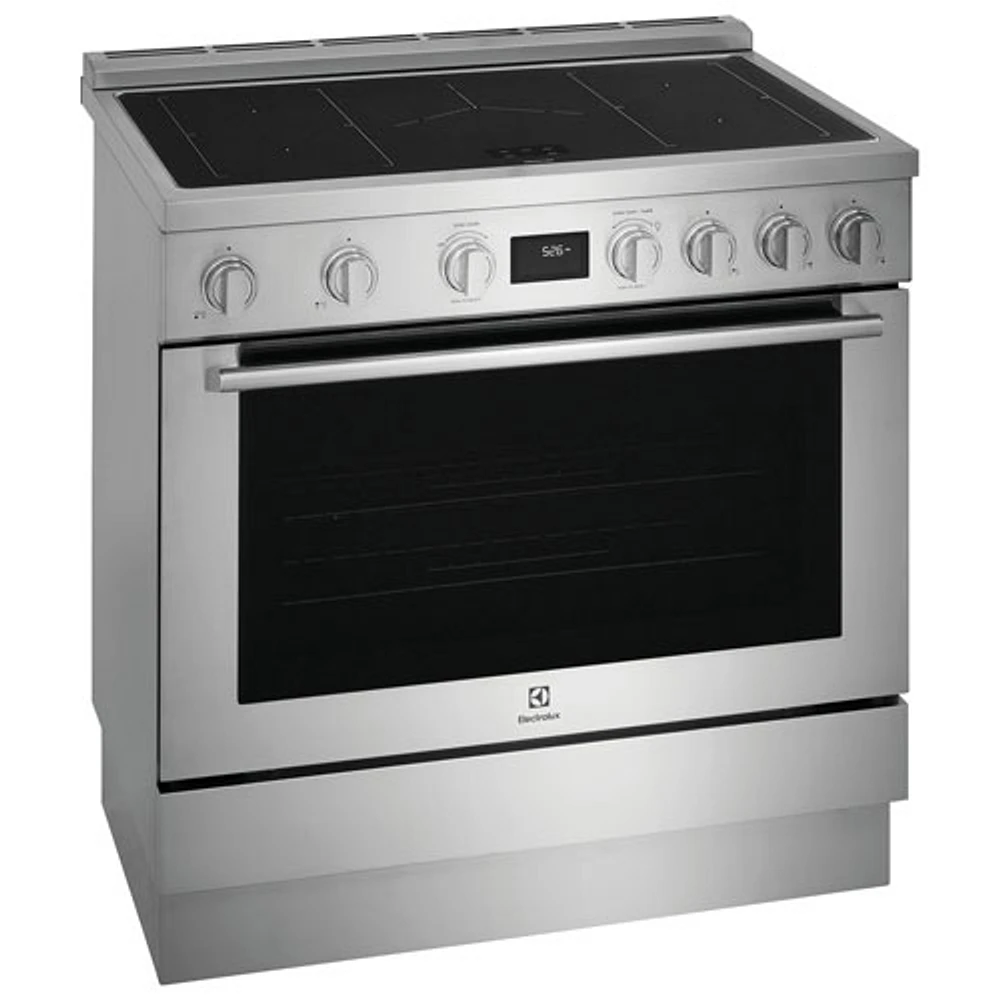 Cuisinière à induction autonome à 5 éléments avec convection véritable 4,4 pi³ 36 po d'Electrolux (ECFI3668AS) - Inox