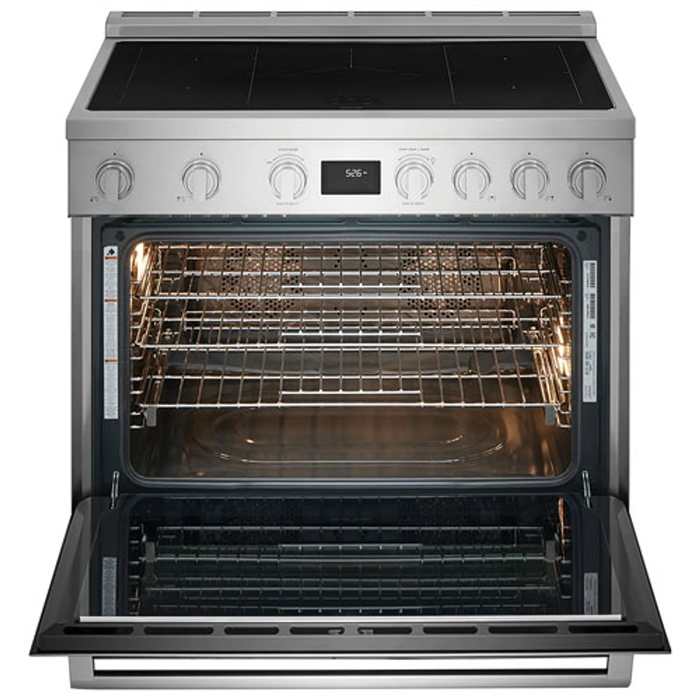 Cuisinière à induction autonome à 5 éléments avec convection véritable 4,4 pi³ 36 po d'Electrolux (ECFI3668AS) - Inox