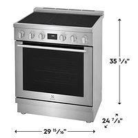 Electrolux 30" 4.6 Cu. Ft. True Convection Freestanding Induction Range (ECFI3068AS) - Stainless Steel