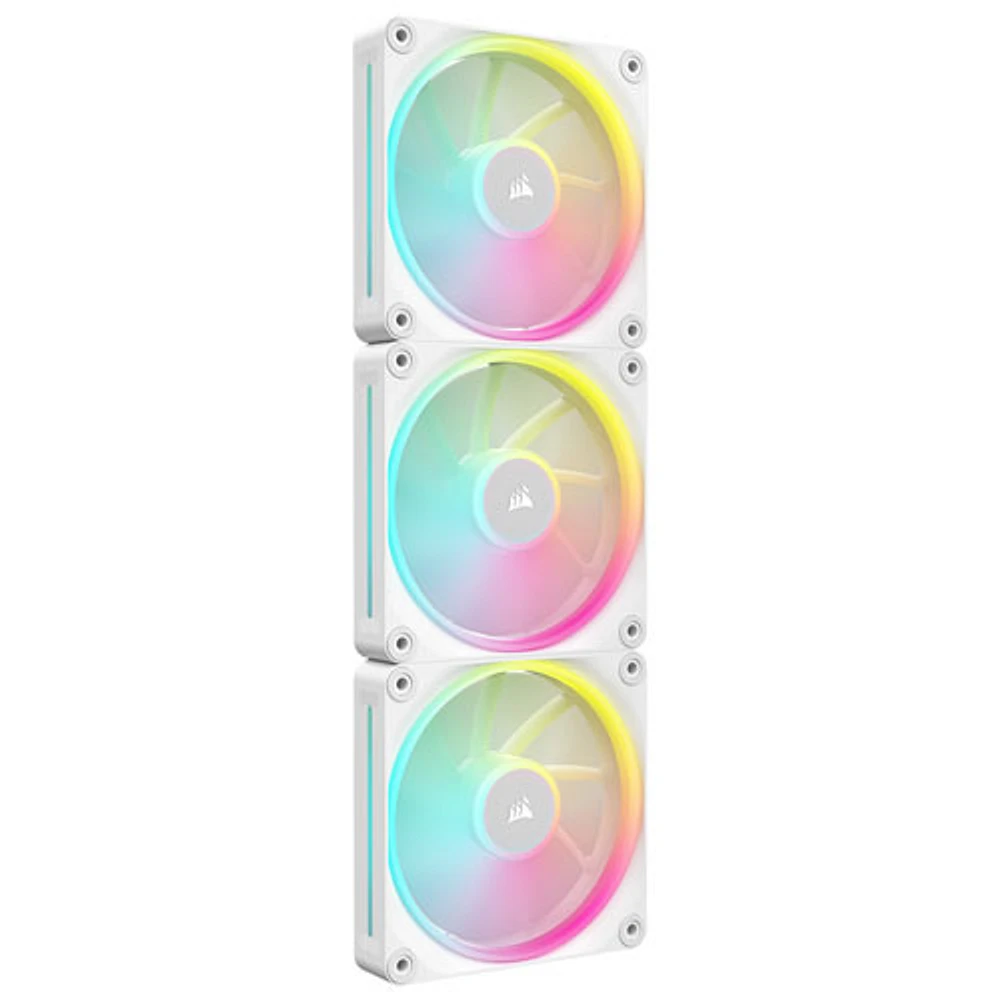 Trousse de démarrage à trois ventilateurs PWN de 120 mm iCUE Link LX120 RGB de Corsair - Blanc