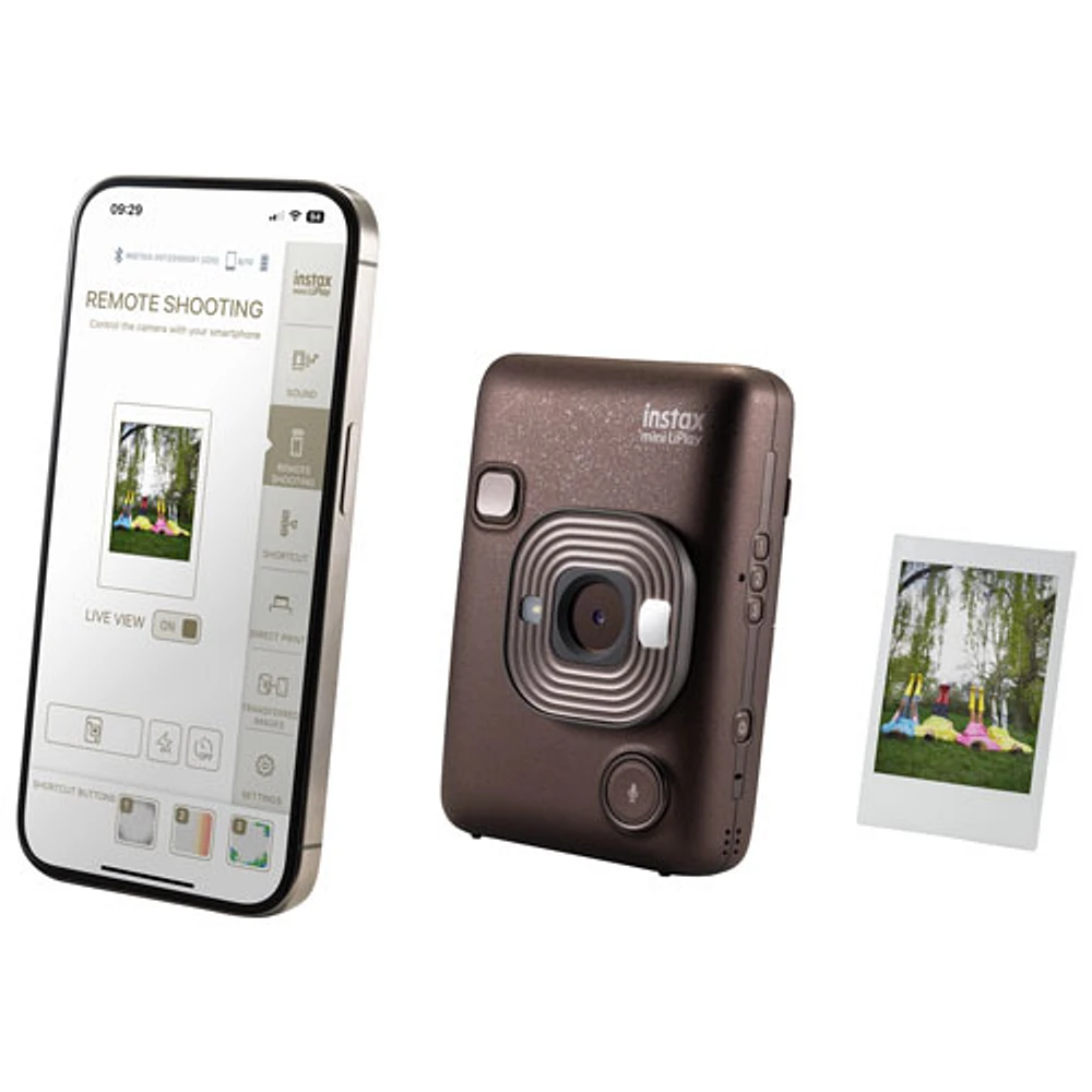 Appareil photo instantané hybride Instax LiPlay de Fujifilm - Bronze foncé