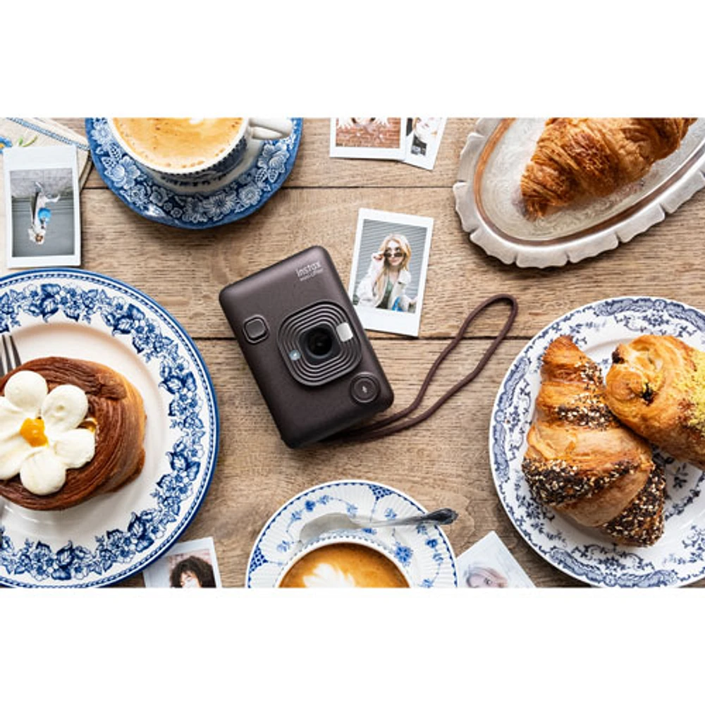 Appareil photo instantané hybride Instax LiPlay de Fujifilm - Bronze foncé