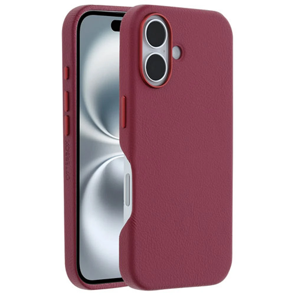 tui rigide ajusté en cuir de cactus Symmetry d'OtterBox avec MagSafe pour iPhone 16