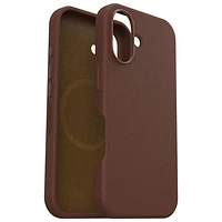 OtterBox Symmetry Cactus Leather Fitted Hard Shell Case with MagSafe for iPhone 16 - Rich Adobe