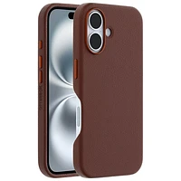 OtterBox Symmetry Cactus Leather Fitted Hard Shell Case with MagSafe for iPhone 16 - Rich Adobe