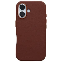 OtterBox Symmetry Cactus Leather Fitted Hard Shell Case with MagSafe for iPhone 16 - Rich Adobe