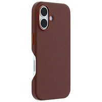 OtterBox Symmetry Cactus Leather Fitted Hard Shell Case with MagSafe for iPhone 16 - Rich Adobe