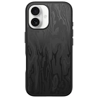 Étui rigide ajusté Symmetry d'OtterBox avec MagSafe pour iPhone 16 - Noir Spruce Bark