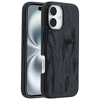 Étui rigide ajusté Symmetry d'OtterBox avec MagSafe pour iPhone 16 - Noir Spruce Bark