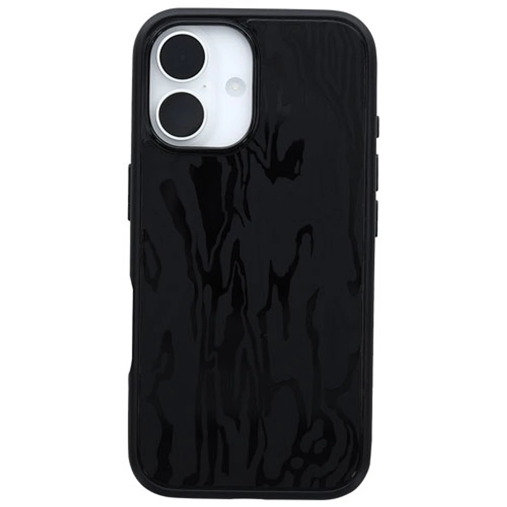 Étui rigide ajusté Symmetry d'OtterBox avec MagSafe pour iPhone 16 - Noir Spruce Bark