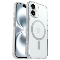 Étui rigide ajusté Symmetry+ d'OtterBox avec MagSafe pour iPhone 16 - Transparent