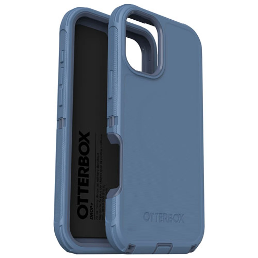 Étui rigide ajusté série Defender Pro d'OtterBox avec MagSafe pour iPhone 16 Plus - Bleu Baby Blue Jeans