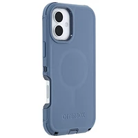 Étui rigide ajusté série Defender Pro d'OtterBox avec MagSafe pour iPhone 16 Plus - Bleu Baby Blue Jeans