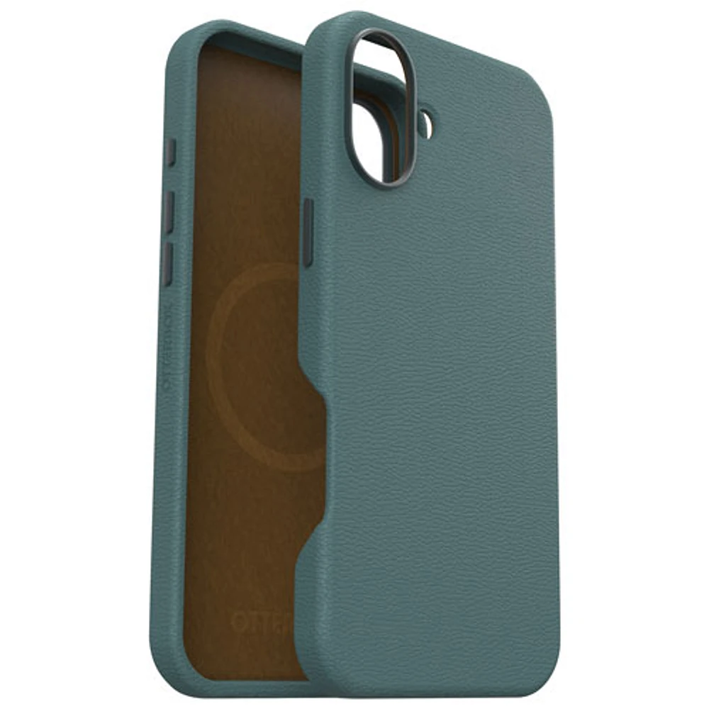 tui rigide ajusté en cuir de cactus Symmetry d'OtterBox avec MagSafe pour iPhone 16 Plus