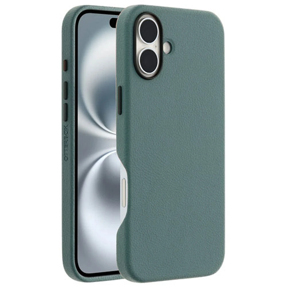 tui rigide ajusté en cuir de cactus Symmetry d'OtterBox avec MagSafe pour iPhone 16 Plus