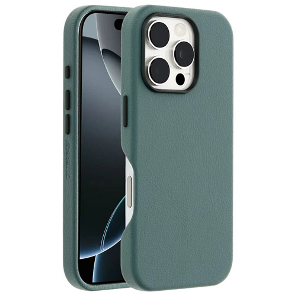 tui rigide ajusté en cuir de cactus Symmetry d'OtterBox avec MagSafe pour iPhone 16 Pro