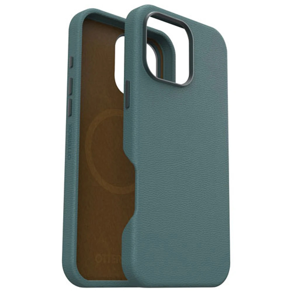 tui rigide ajusté en cuir de cactus Symmetry d'OtterBox avec MagSafe pour iPhone 16 Pro Max