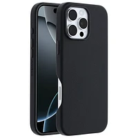 Étui rigide ajusté en cuir de cactus Symmetry d'OtterBox avec MagSafe pour iPhone 16 Pro Max - Noir cendré