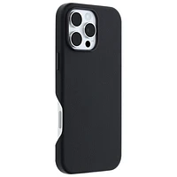 Étui rigide ajusté en cuir de cactus Symmetry d'OtterBox avec MagSafe pour iPhone 16 Pro Max - Noir cendré