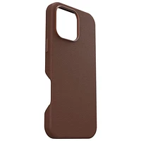 Étui rigide ajusté en cuir de cactus Symmetry d'OtterBox avec MagSafe pour iPhone 16 Pro Max - Adobe riche