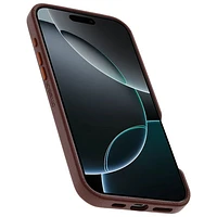 Étui rigide ajusté en cuir de cactus Symmetry d'OtterBox avec MagSafe pour iPhone 16 Pro Max - Adobe riche