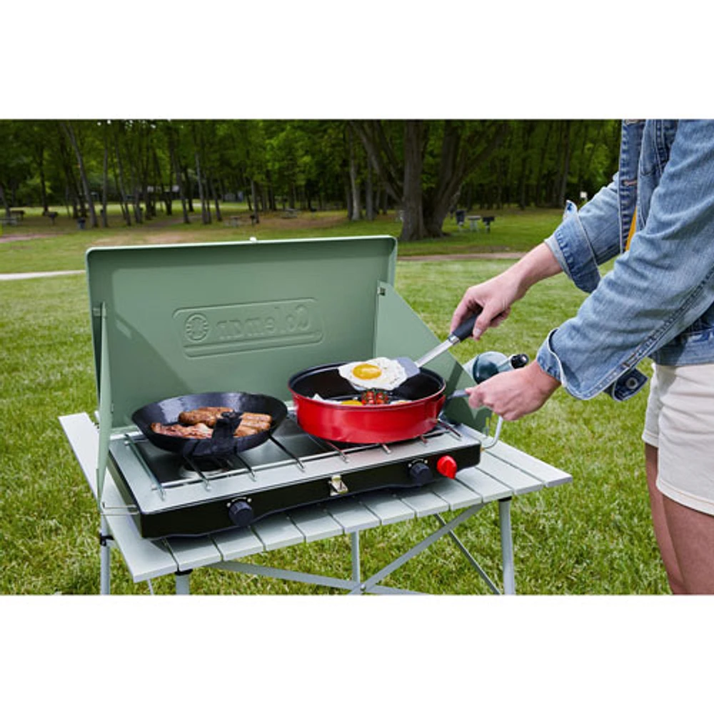 Coleman Cascade Classic 2-Burner Propane 20000BTUs Camping Stove - Black