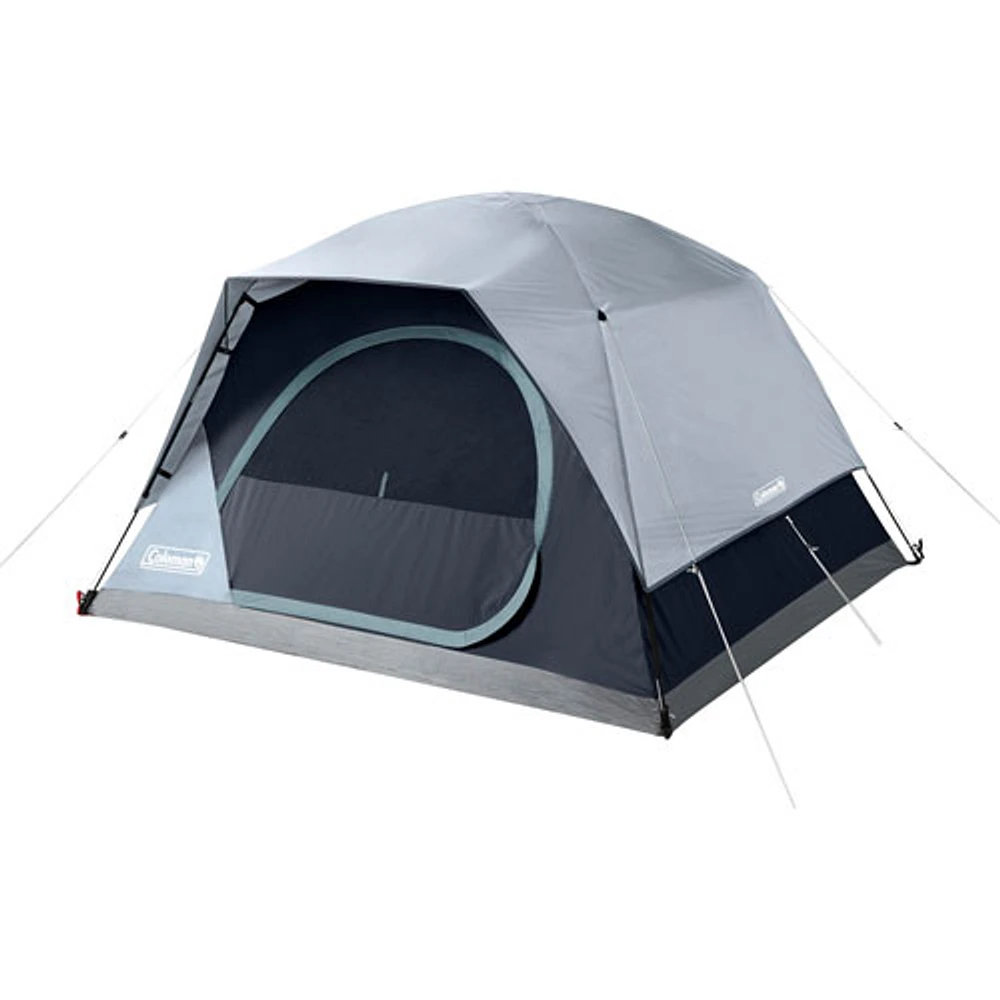 Coleman Skydome 4-Person Camping Tent with Built-In LED - Blue