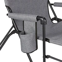 Coleman Forester Steel Frame Folding Outdoor Deck Chair- Grey