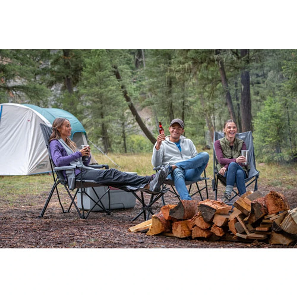 Coleman Forester Steel Frame Folding Outdoor Deck Chair- Grey