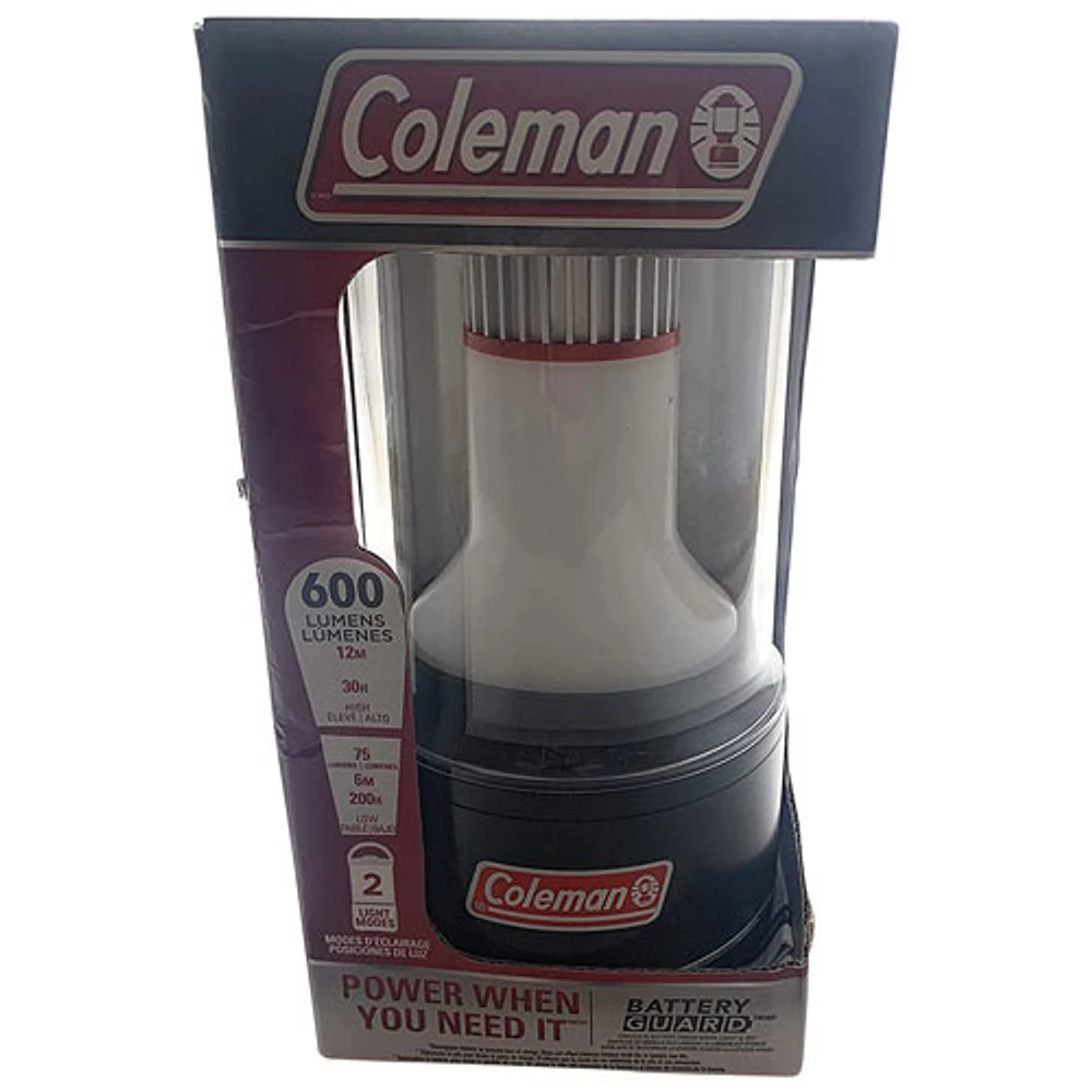 Coleman 600 Lumens Lantern with BatteryGuard Technology - 30 Hours Runtime - Black