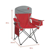 Coleman Oversized Quad Folding Outdoor Chair with Cooler - Red