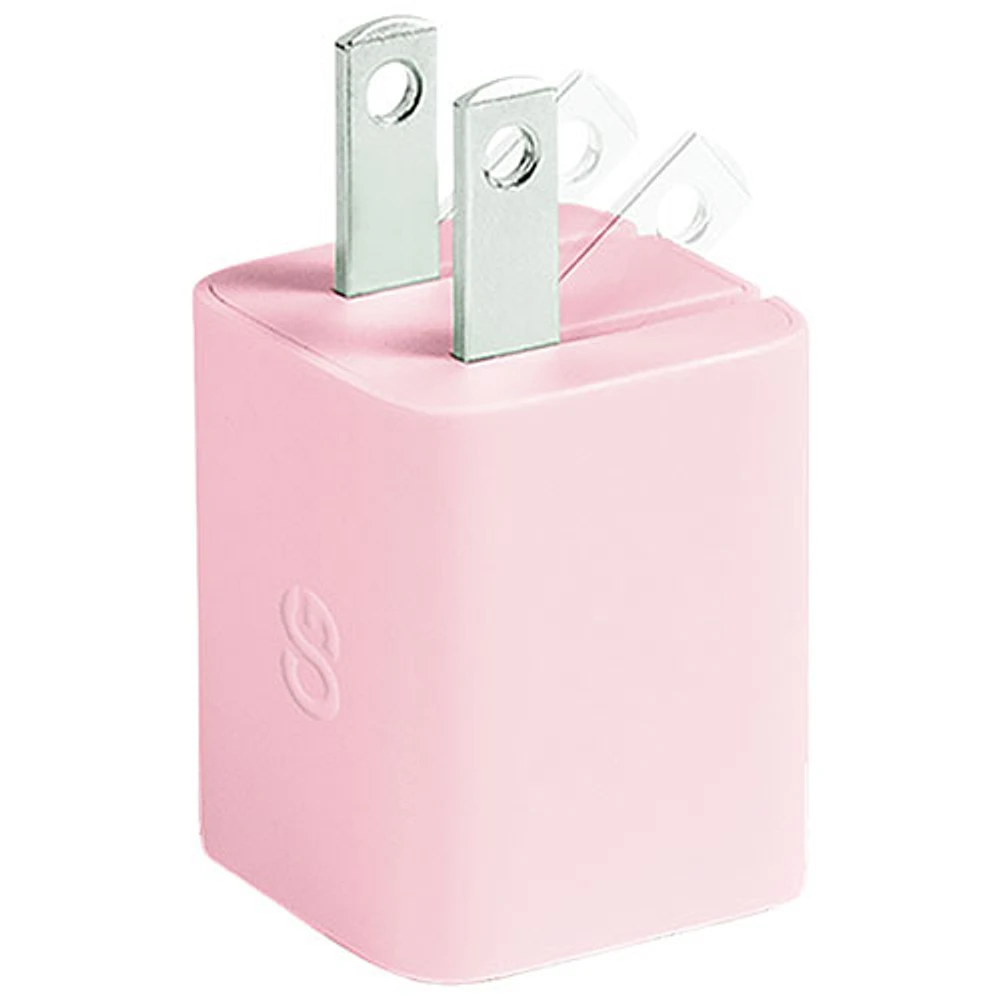 Logiix Vibrance Power Cube Mini 20W USB-C Wall Charger - Blush