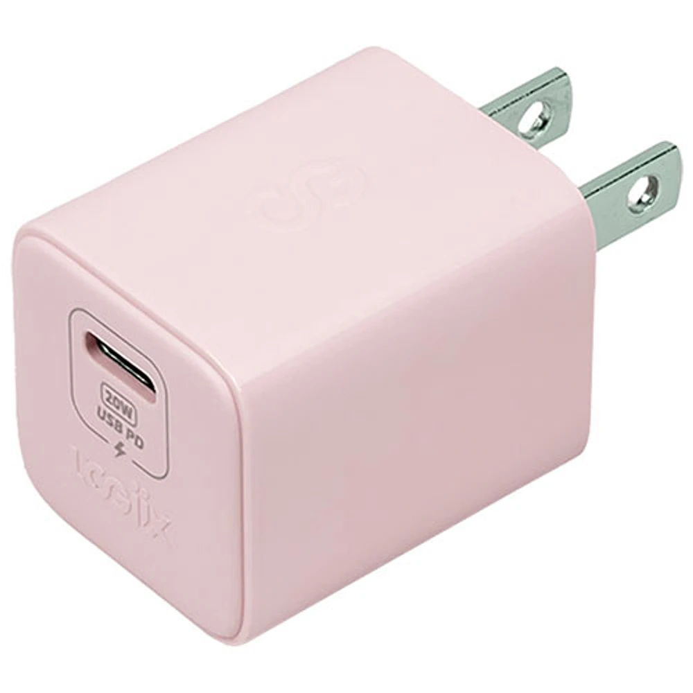 Logiix Vibrance Power Cube Mini 20W USB-C Wall Charger - Blush