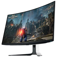 Alienware 32" 4K UHD 240Hz 0.03ms Curved QD-OLED Gaming Monitor (AW3225QF) - Lunar Light