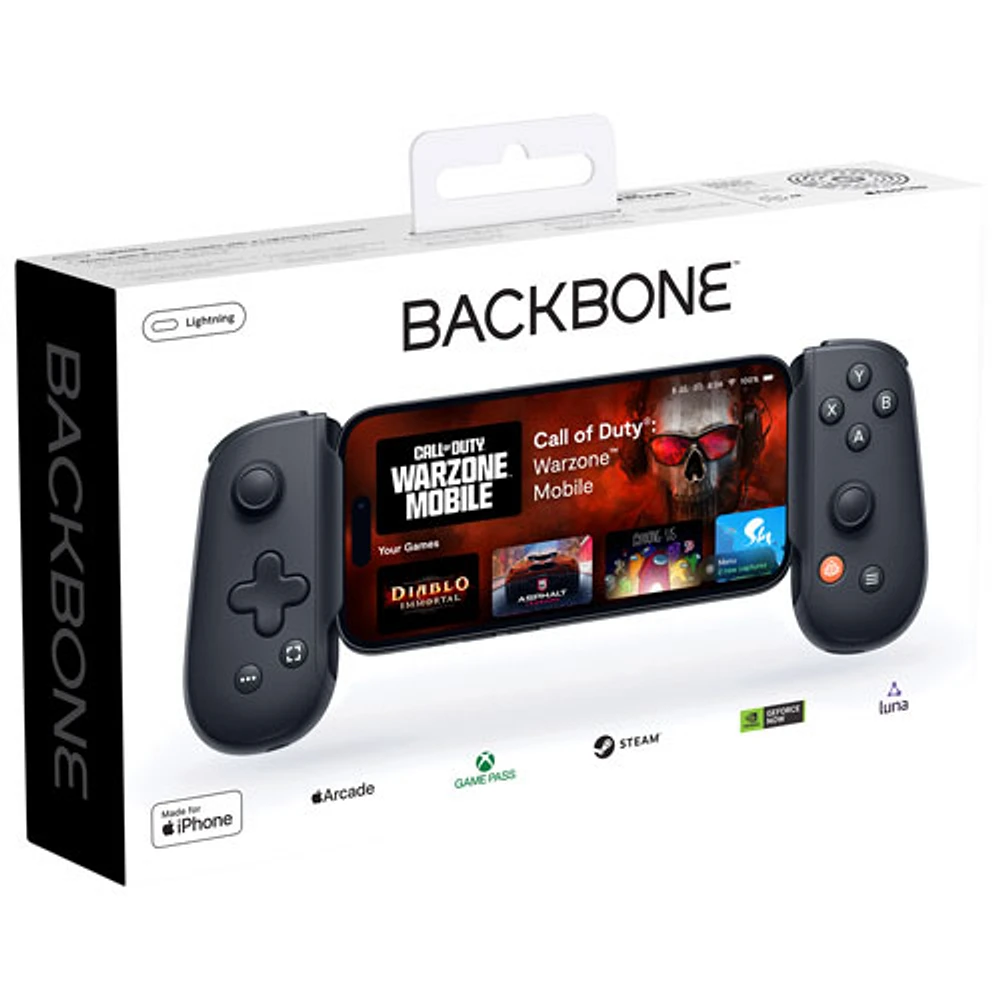 Manette de jeu Backbone One pour iPhone avec Lightning (2e génération) - Noir
