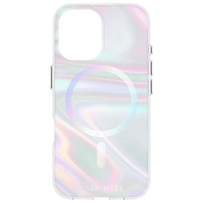 Case-Mate Soap Bubble Fitted Hard Shell Case with MagSafe for iPhone 16 - Iridescent