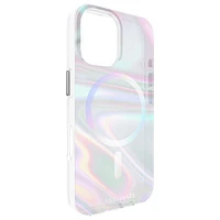 Case-Mate Soap Bubble Fitted Hard Shell Case with MagSafe for iPhone 16 - Iridescent