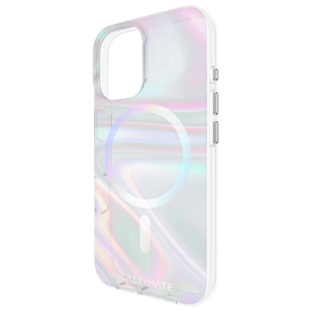 Case-Mate Soap Bubble Fitted Hard Shell Case with MagSafe for iPhone 16 - Iridescent